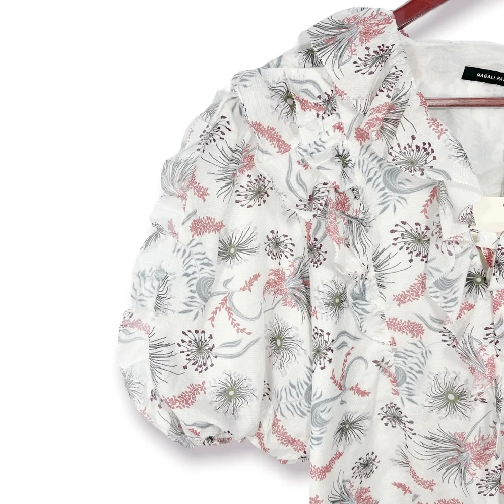 Magali Pascal Anthropologie Wildflower Ruffled Blouse Large